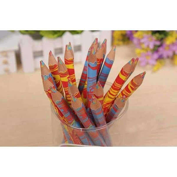 Planet Gates 20pcs/lot Mixed Colors Rainbow Pencil Art Drawing Pencils Writing Sketches Children Graffiti Pen School Supplies