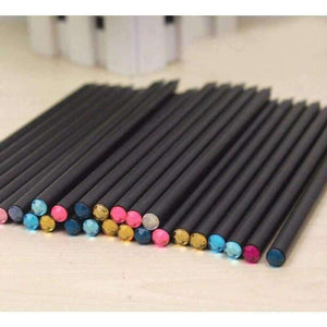 Planet Gates 20pcs/lot Natural Wooden HB Pencil Practical Student Stationery for School Office Supplies Black Wood Writing Pens Free Shipping
