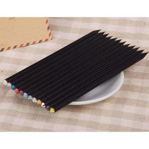 Planet Gates 20pcs/lot Natural Wooden HB Pencil Practical Student Stationery for School Office Supplies Black Wood Writing Pens Free Shipping