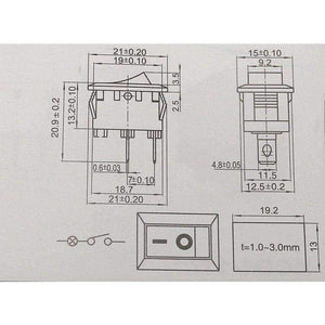 Planet Gates 20PCS/Lot On/Off Electronic Button / Press Switch DIY Accessories 2 Pins Power Switch for Dispenser Table Lamp Spare Parts