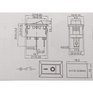 Planet Gates 20PCS/Lot On/Off Electronic Button / Press Switch DIY Accessories 2 Pins Power Switch for Dispenser Table Lamp Spare Parts