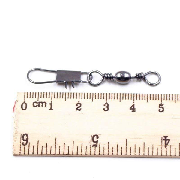 Planet Gates 20PCS/lot Pike Fishing Accessories Connector Pin Bearing Rolling Swivel Stainless Steel Snap Fishhook Lure Swivels Tackle