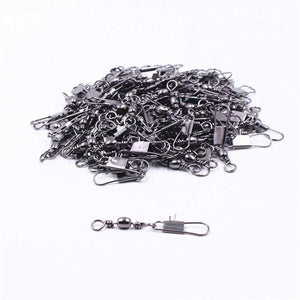 Planet Gates 20PCS/lot Pike Fishing Accessories Connector Pin Bearing Rolling Swivel Stainless Steel Snap Fishhook Lure Swivels Tackle