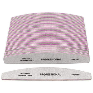 Planet Gates 20Pcs/Lot Professional Nail File 100/180 Nail Buffer Block lime a ongle Pedicure Manicure Tips Gel Polish Curve Nail Care Tools