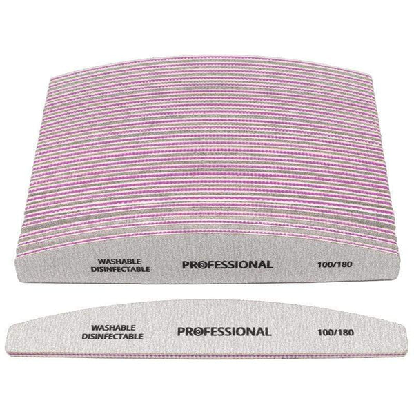 Planet Gates 20Pcs/Lot Professional Nail File 100/180 Nail Buffer Block lime a ongle Pedicure Manicure Tips Gel Polish Curve Nail Care Tools