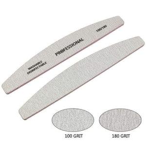 Planet Gates 20Pcs/Lot Professional Nail File 100/180 Nail Buffer Block lime a ongle Pedicure Manicure Tips Gel Polish Curve Nail Care Tools