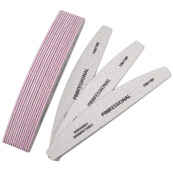 Planet Gates 20Pcs/Lot Professional Nail File 100/180 Nail Buffer Block lime a ongle Pedicure Manicure Tips Gel Polish Curve Nail Care Tools