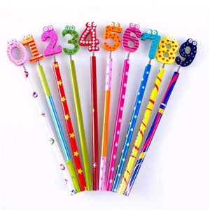 Planet Gates 20pcs/lot Writing Painting Digital Pencils With Spring Wooden Pen School Office Supplies Stationery Free Shipping Papelaria