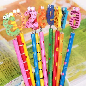 Planet Gates 20pcs/lot Writing Painting Digital Pencils With Spring Wooden Pen School Office Supplies Stationery Free Shipping Papelaria