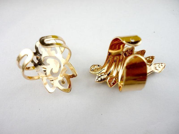 Planet Gates 20Pcs Mix Style Zinc Alloy Gold Ring Adjustable Finger Ring for Women Fashion Jewelry Bijoux Lot Rings LR475