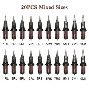 Planet Gates 20PCS Mixed Needle Professional Tattoo Machine Kit Tattoo Power Supply Rotary Pen With Cartridges Needle Tattoo Pen For Tattoo Beginners Artist