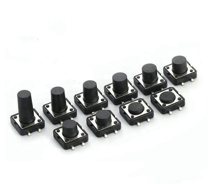 Planet Gates 20PCS PCB Tactile Tact Push Button Switch SMD 4pin Micro Switch 12*12*4.3/5/6/7/8/9/10/11/12 MM 12x12x4.3MM 12x12x5MM 12x12x6MM
