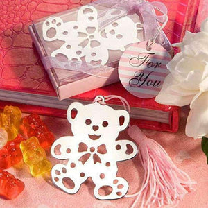 Planet Gates 20pcs Pink Blue Bear Bookmark For Birthday Bridal Christening Wedding girl baby shower favor baby shower souvenirs Free shipping