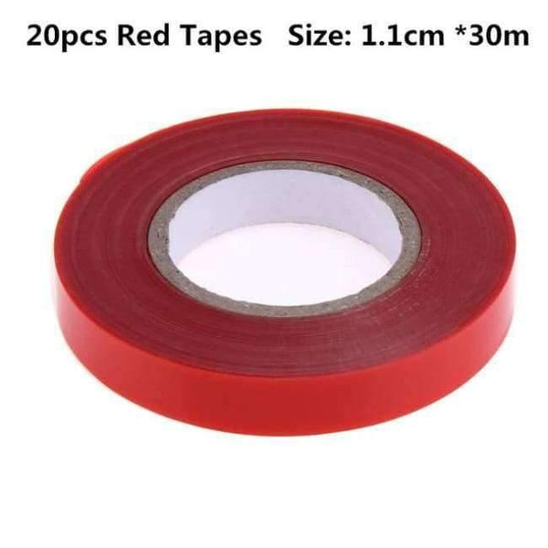 Planet Gates 20pcs Red Tapes Labor Saving Plant Branch Handle Tying Binding Machine Flower Vegetable Binding Nails Tapes Grafting Gardening Tools