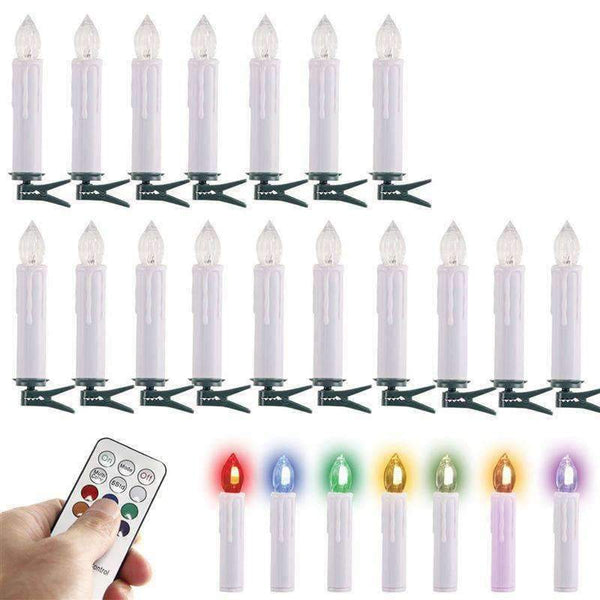 Planet Gates 20pcs RGB Party Wedding Christmas New Year Home Tree Decoration Wireless Remote Control Birthday Led Candle Light