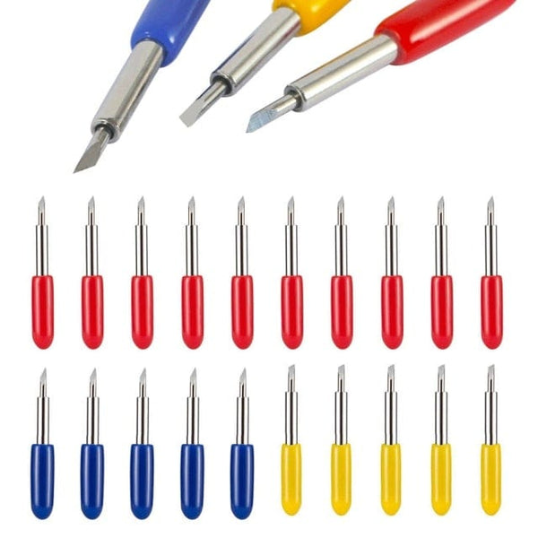 Planet Gates 20Pcs set 1 set Roland Cricut Plotter Blade 30/45/60 Degrees Knife Cutter Blades Vinyl Cutter Offset Knife Replacement Carving Tool
