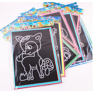 Planet Gates 20pcs/Set Drawing Board Magic Scratch Art Child Painting Creative Cards Stickers Learning Education Toy Coloring Books For Kids