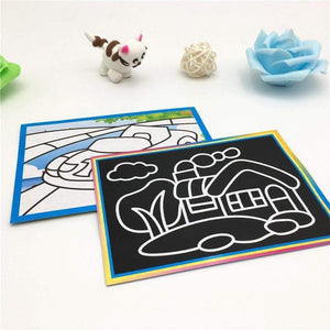 Planet Gates 20pcs/Set Drawing Board Magic Scratch Art Child Painting Creative Cards Stickers Learning Education Toy Coloring Books For Kids