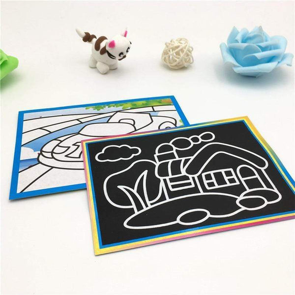 Planet Gates 20pcs/Set Drawing Board Magic Scratch Art Child Painting Creative Cards Stickers Learning Education Toy Coloring Books For Kids