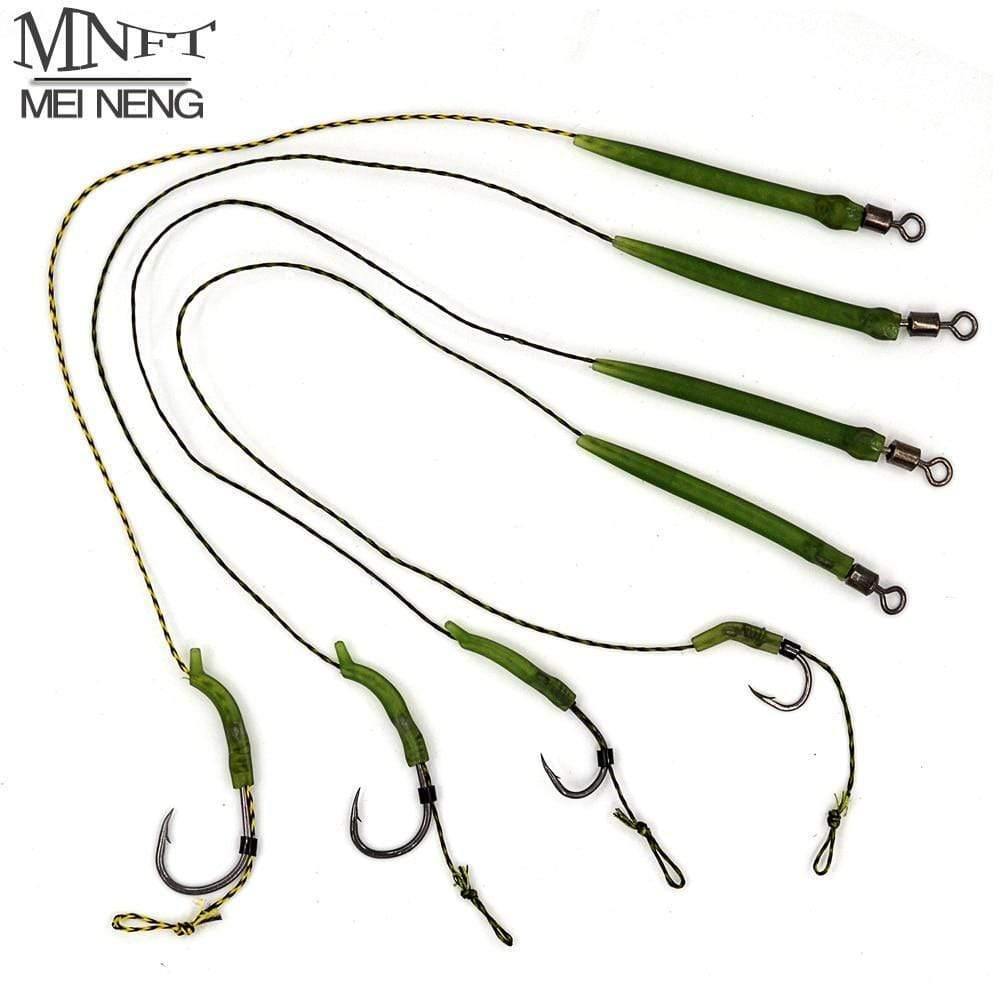 Planet Gates 20Set  size2 20Pcs Carp Fishing Rig Teflon Hook Link Ready Made Combination Ready Tied Hair Carp Chod Barbel Rigs Made Fishing Tackle