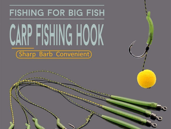 Planet Gates 20Set  size2 20Pcs Carp Fishing Rig Teflon Hook Link Ready Made Combination Ready Tied Hair Carp Chod Barbel Rigs Made Fishing Tackle