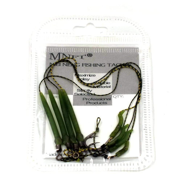 Planet Gates 20Set  size2 20Pcs Carp Fishing Rig Teflon Hook Link Ready Made Combination Ready Tied Hair Carp Chod Barbel Rigs Made Fishing Tackle