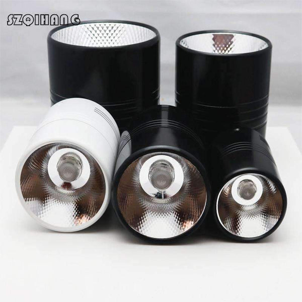 Planet Gates 20W Surface Mounted Dimmable LED Downlight COB 10W 15W LED Down Lights AC110V 220V Ceiling lamp White/Black commercial lighting