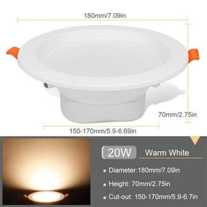 Planet Gates 20W Warm White LED Downlight 3W 5W 9W 12W 20W Recessed Led Spot Lights Downlight 220V Warm White Cold White Changeable Color Home Spot Lighting