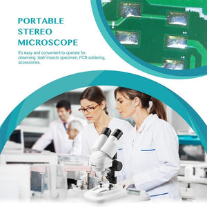 Planet Gates 20X Stereo Microscope Binocular Tilted Eyepieces Top LED PCB Solder Phone Repair