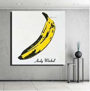 Embelish Hand Draw Andy Warhol Banana HD Print Canvas Oil Painting Kitchen Decor Wall Posters Living Room Artwork Home Pictures