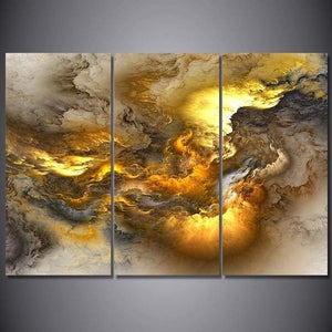 Canvas abstract painting psychedelic art space cloud Picture Posters print HD Printed 3 pieces wall art home decor