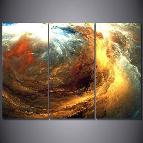 Canvas abstract painting psychedelic art space cloud Picture Posters print HD Printed 3 pieces wall art home decor