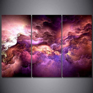 Canvas abstract painting psychedelic art space cloud Picture Posters print HD Printed 3 pieces wall art home decor
