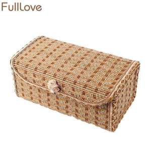 Planet Gates 21.5*12*9cm Desk Storage Box Bamboo Jewelry Box Phone Remote Control Case Cosmetic Organizer Home Office Organization