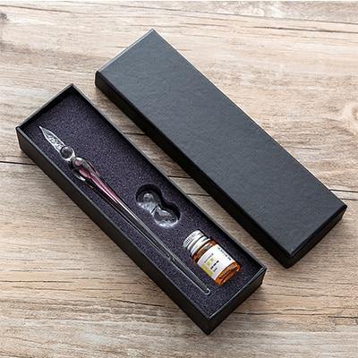 Planet Gates 21 Glass Dip Pen Signature Pen Fountain Pens Bussiness Offices School Stationery Gift Set Pen + Ink Set