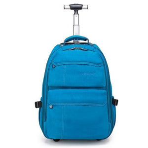 Planet Gates 21 inch blue Travel Trolley Bags Women's Trolley Bag Multifunctional Trolley Backpack Travel Suitcase Board Chassis