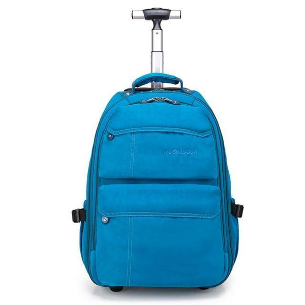 Planet Gates 21 inch blue Travel Trolley Bags Women's Trolley Bag Multifunctional Trolley Backpack Travel Suitcase Board Chassis