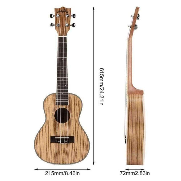 Planet Gates 21 Inch MUH10 Ukulele Set 4 String Acoustic Guitar Musical Instruments Set with Tuner for Solo Playing Singing Karaoke