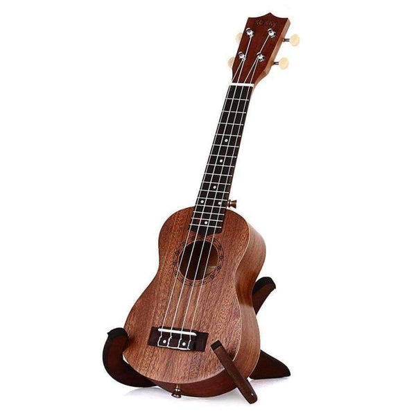 Planet Gates 21 Inch Ukulele Sapele Soprano Four Strings 15 Frets Natural Color Hawaii Guitar Wood Musical Laser Engraving Instrument Brown