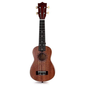 Planet Gates 21 Inch Ukulele Sapele Soprano Four Strings 15 Frets Natural Color Hawaii Guitar Wood Musical Laser Engraving Instrument Brown