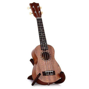 Planet Gates 21 Inch Ukulele Sapele Soprano Four Strings 15 Frets Natural Color Hawaii Guitar Wood Musical Laser Engraving Instrument Brown
