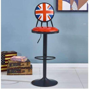Planet Gates 21 Iron art bar chair. European-style bar chair lifting high footstool. Household backrest stool.