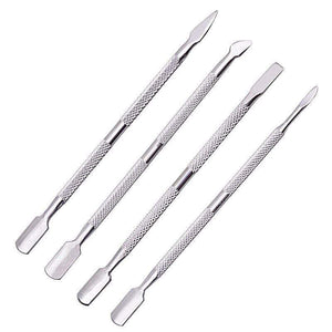Planet Gates 21 Style Rainbow Stainless Steel Nail Cuticle Pusher Tweezer Nail Art Files UV Gel Polish Remove Manicure Care Groove Clean Tool