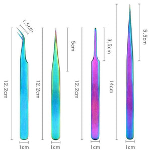 Planet Gates 21 Style Rainbow Stainless Steel Nail Cuticle Pusher Tweezer Nail Art Files UV Gel Polish Remove Manicure Care Groove Clean Tool