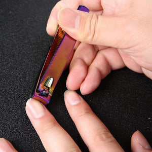 Planet Gates 21 Style Rainbow Stainless Steel Nail Cuticle Pusher Tweezer Nail Art Files UV Gel Polish Remove Manicure Care Groove Clean Tool