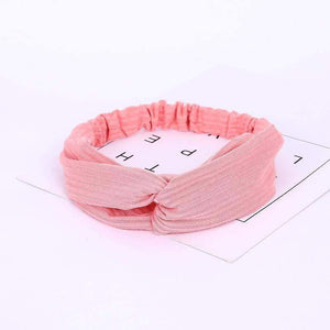 Women Summer Autumn Suede Headband Vintage Cross Knot Elastic Hair Bands Soft Solid Girls Hairband Hair Accessories