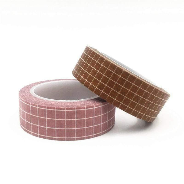 Planet Gates 211108 10M Black And White Grid Washi Tape Japanese Paper DIY Planner Masking Tape Adhesive Tapes Stickers Decorative Stationery Tapes