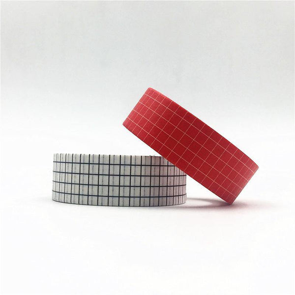 Planet Gates 211108 10M Black And White Grid Washi Tape Japanese Paper DIY Planner Masking Tape Adhesive Tapes Stickers Decorative Stationery Tapes