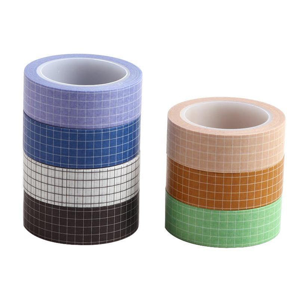Planet Gates 211108 10M Black White Grid  Washi Tape Planner Adhesive Tape DIY Scrapbooking Sticker Label Japanese Masking Tape