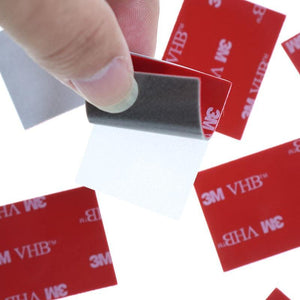 Planet Gates 211108 20pcs/3M Gray Tape Rubber Foam Double-sided Adhesive Strong Sticking Surface Red Gray Bottom Office Stationery Tape 30x40mm